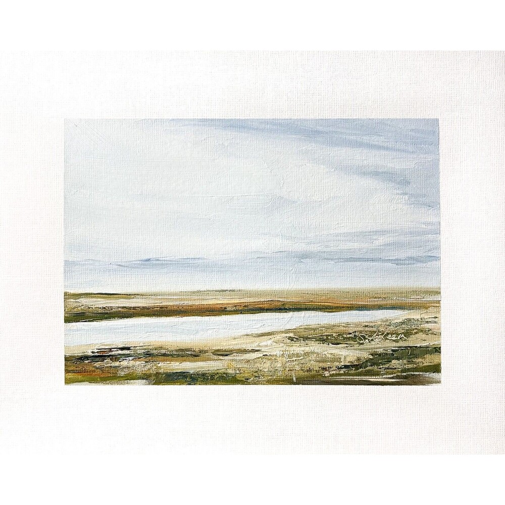 8x10 Original Oil Landscape Painting Lowcountry Marsh Impressionist Art Signed